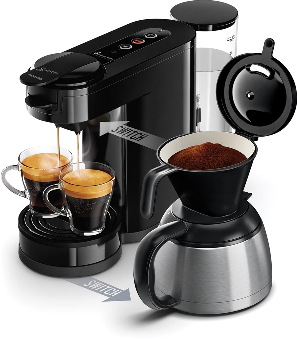 visie Harden toegang Philips Senseo Switch koffiezetapparaat, voor filterkoffie en koffiepads  Biblioshop